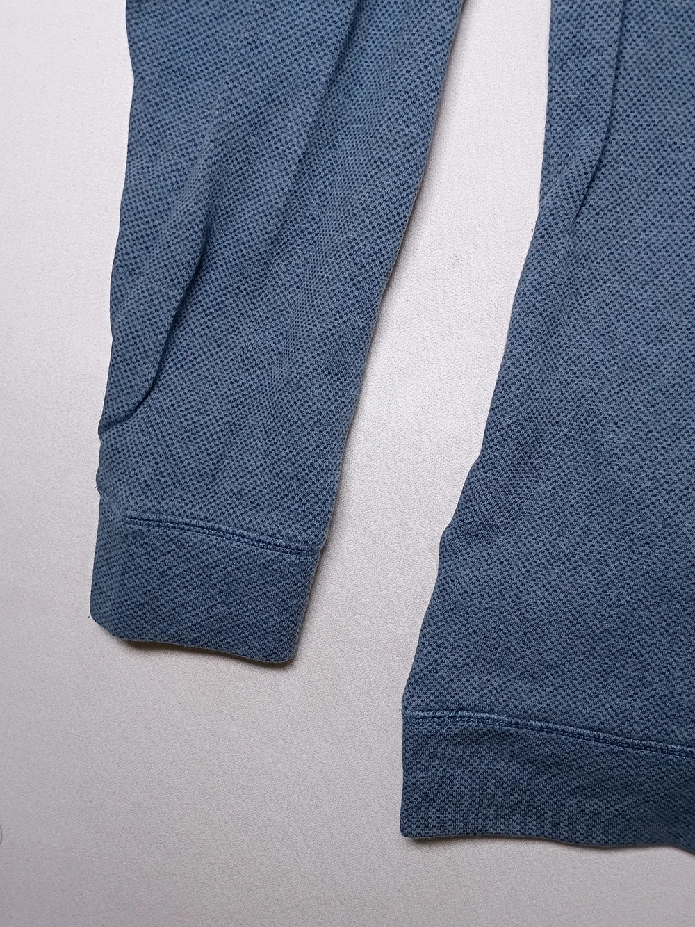 Cole Haan Grand OS Mens Pullover 1/4 Zip Sweater Large Blue Textured Mock Neck
